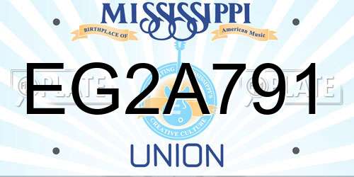 EG2A791 Mississippi License Plate