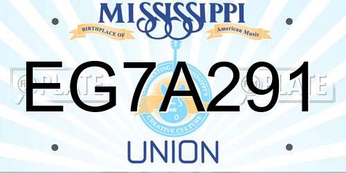 EG7A291 Mississippi License Plate