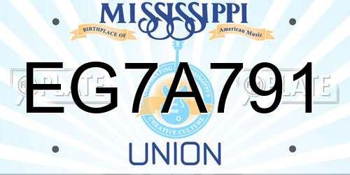 EG7A791 Mississippi License Plate