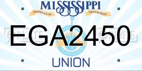 EGA2450 Mississippi License Plate