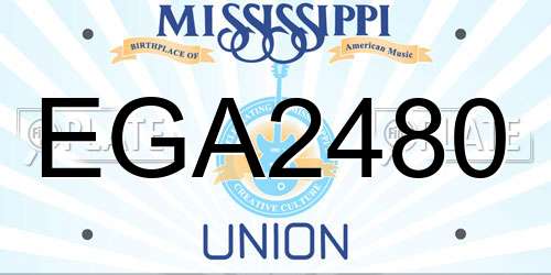 EGA2480 Mississippi License Plate