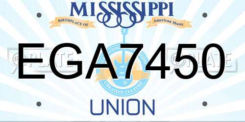 EGA7450 Mississippi License Plate