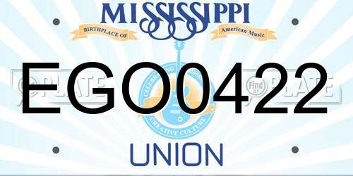 EGO0422 Mississippi License Plate