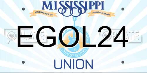 EGOL24 Mississippi License Plate