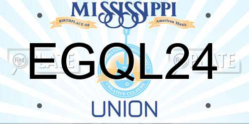 EGQL24 Mississippi License Plate