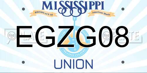 EGZG08 Mississippi License Plate