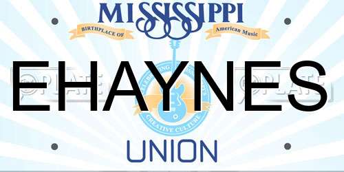 EHAYNES Mississippi License Plate