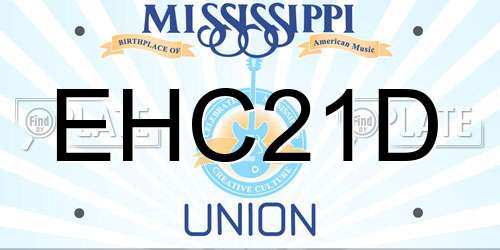 EHC21D Mississippi License Plate