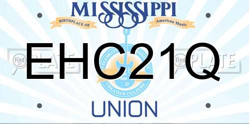 EHC21Q Mississippi License Plate