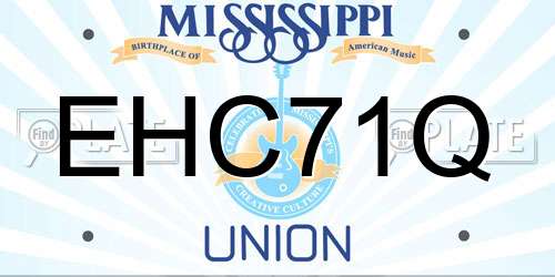 EHC71Q Mississippi License Plate