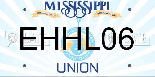 EHHL06 Mississippi License Plate