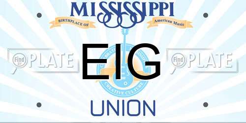 EIG Mississippi License Plate