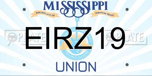 EIRZ19 Mississippi License Plate