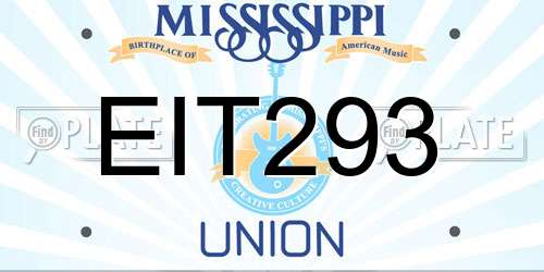 EIT293 Mississippi License Plate