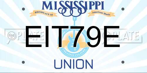EIT79E Mississippi License Plate