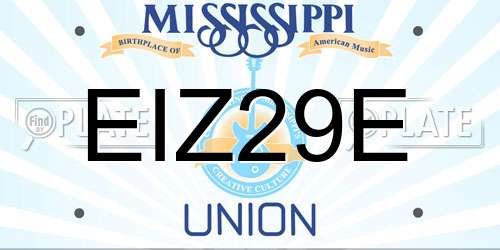 EIZ29E Mississippi License Plate
