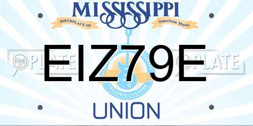 EIZ79E Mississippi License Plate