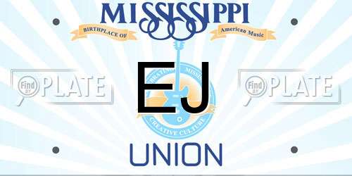 EJ Mississippi License Plate