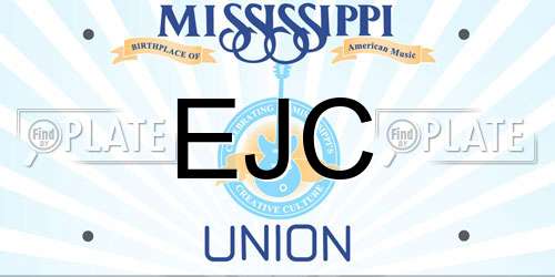 EJC Mississippi License Plate