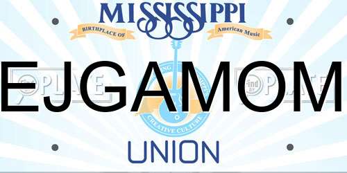 EJGAMOM Mississippi License Plate