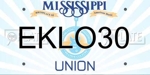 EKLO30 Mississippi License Plate