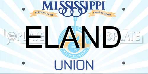 ELAND Mississippi License Plate