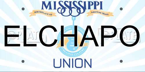 ELCHAPO Mississippi License Plate