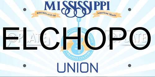 ELCHOPO Mississippi License Plate