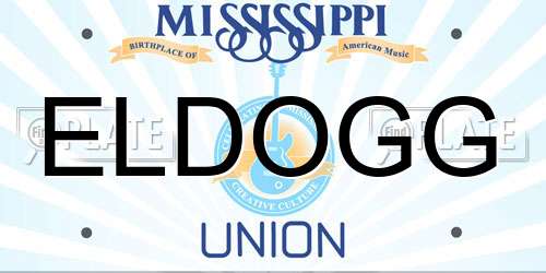 ELDOGG Mississippi License Plate