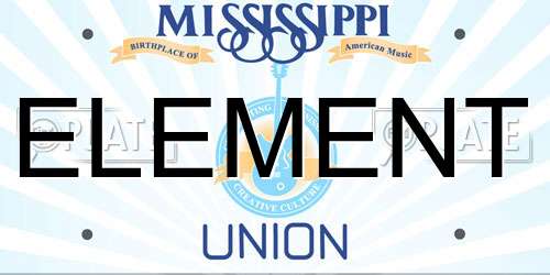 ELEMENT Mississippi License Plate
