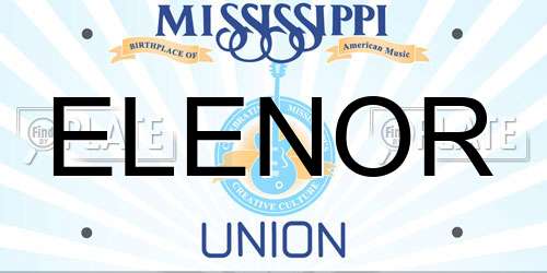 ELENOR Mississippi License Plate