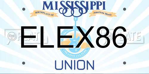 ELEX86 Mississippi License Plate
