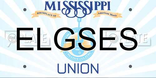 ELGSES Mississippi License Plate