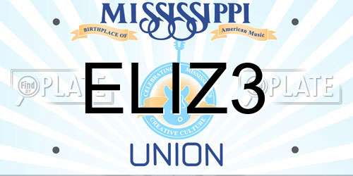 ELIZ3 Mississippi License Plate