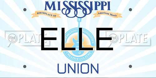 ELLE Mississippi License Plate