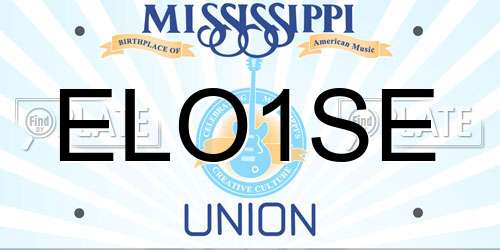 ELO1SE Mississippi License Plate