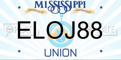 ELOJ88 Mississippi License Plate