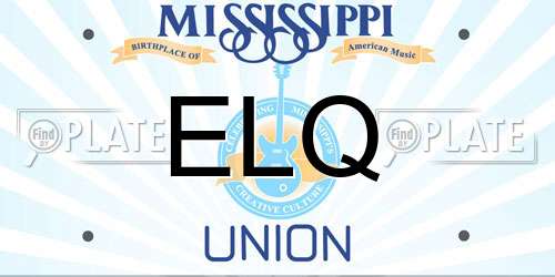 ELQ Mississippi License Plate
