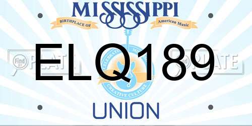 ELQ189 Mississippi License Plate