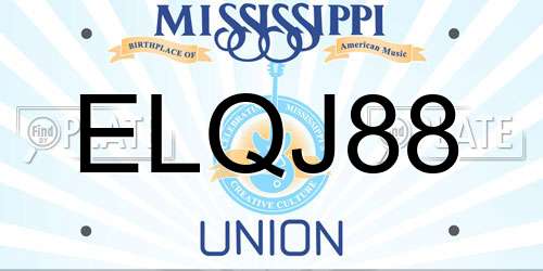 ELQJ88 Mississippi License Plate
