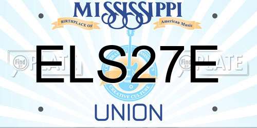ELS27E Mississippi License Plate