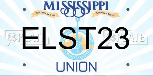 ELST23 Mississippi License Plate