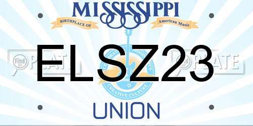 ELSZ23 Mississippi License Plate