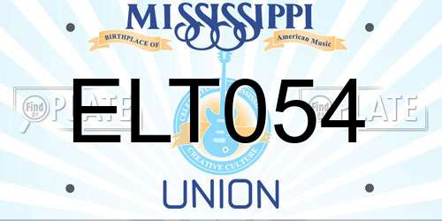 ELT054 Mississippi License Plate