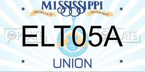 ELT05A Mississippi License Plate