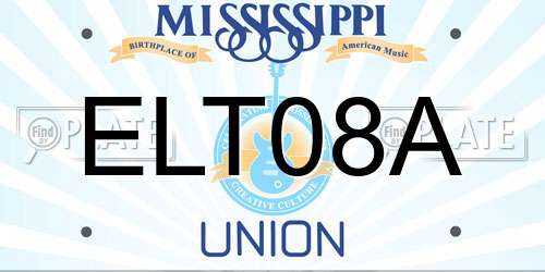 ELT08A Mississippi License Plate