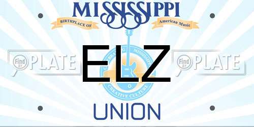 ELZ Mississippi License Plate