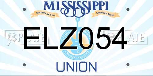 ELZ054 Mississippi License Plate