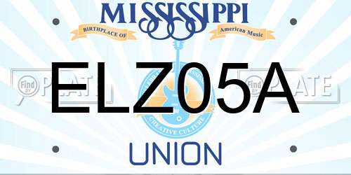 ELZ05A Mississippi License Plate