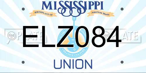 ELZ084 Mississippi License Plate